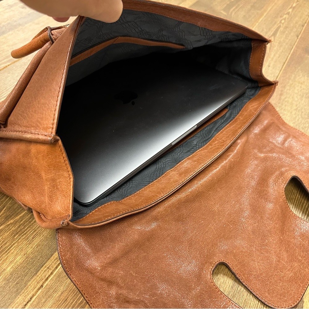 Proenza Schouler PS1 Keepall Brown Leather Large Handbag Made in Italy - Picture 15 of 16